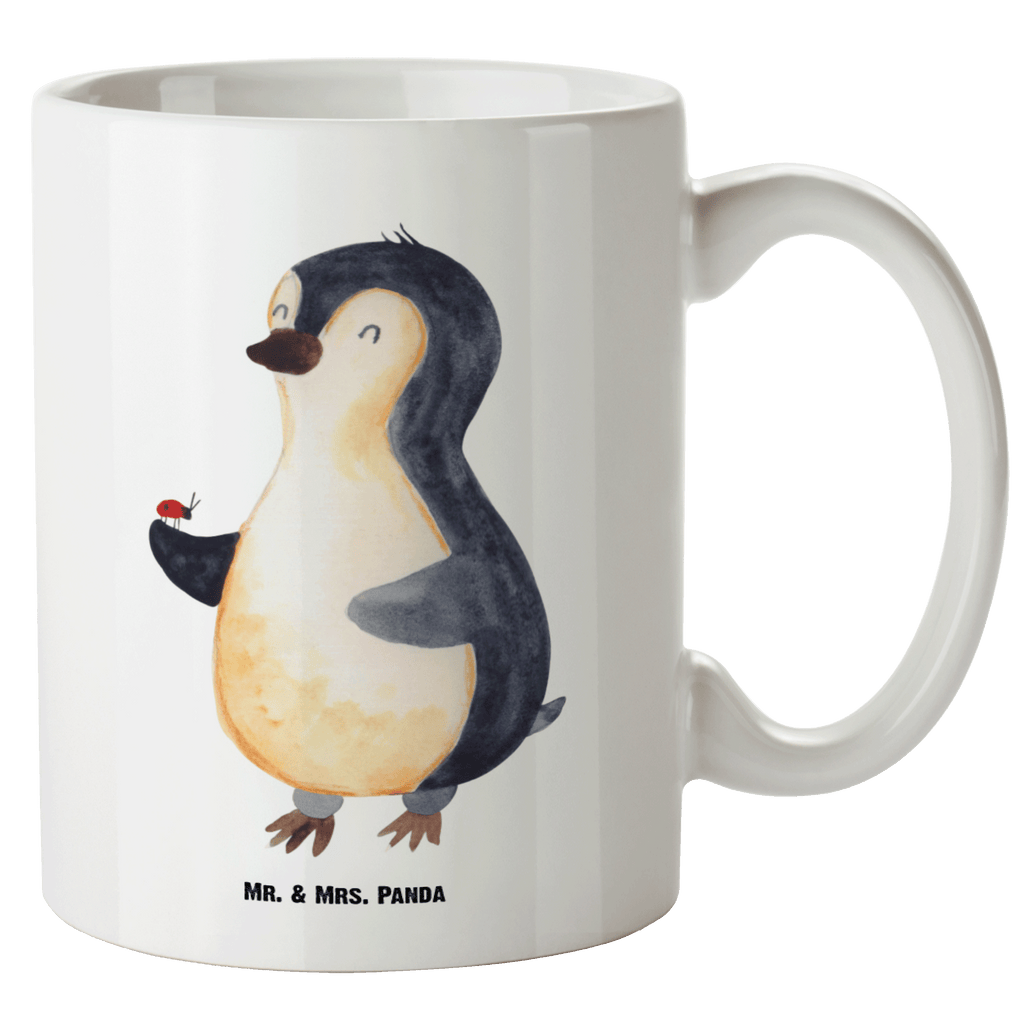 XL Tasse Pinguin Marienkäfer XL Tasse, Große Tasse, Grosse Kaffeetasse, XL Becher, XL Teetasse, spülmaschinenfest, Jumbo Tasse, Groß, Pinguin, Pinguine, Marienkäfer, Liebe, Wunder, Glück, Freude, Lebensfreude