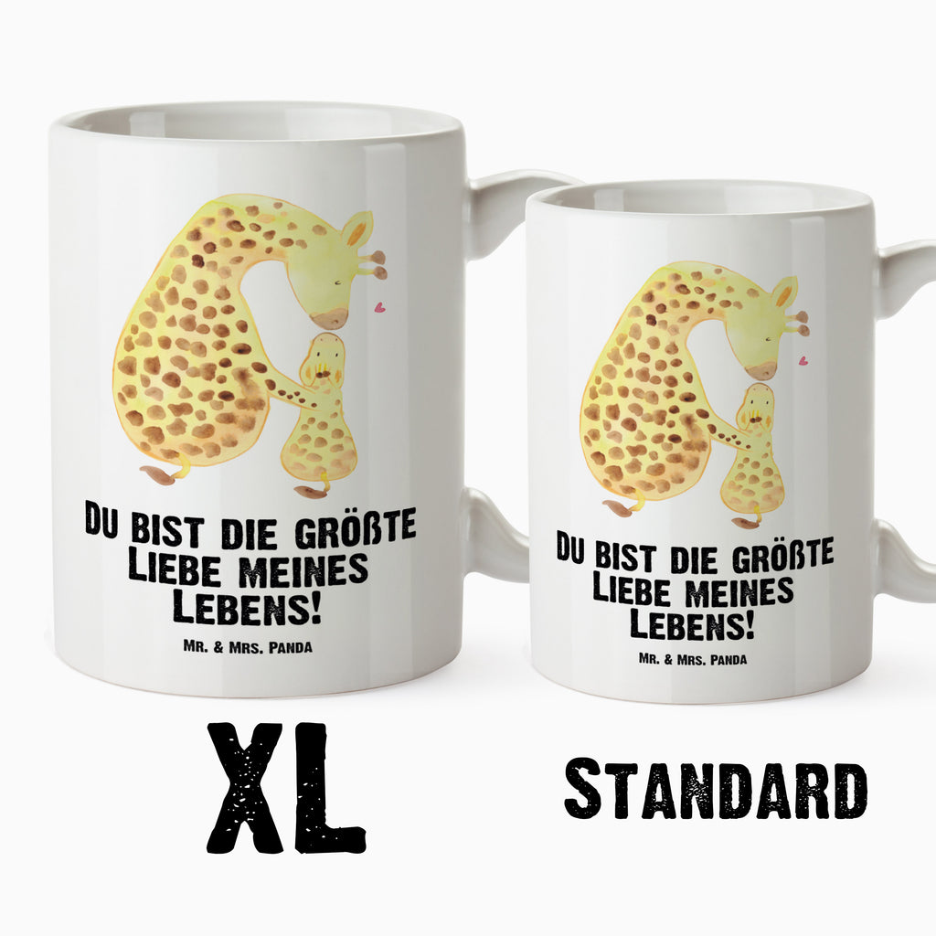 XL Tasse Giraffe mit Kind XL Tasse, Große Tasse, Grosse Kaffeetasse, XL Becher, XL Teetasse, spülmaschinenfest, Jumbo Tasse, Groß, Afrika, Wildtiere, Giraffe, Kind, Mutter, Mama, Tochter, Sohn, Lieblingsmensch