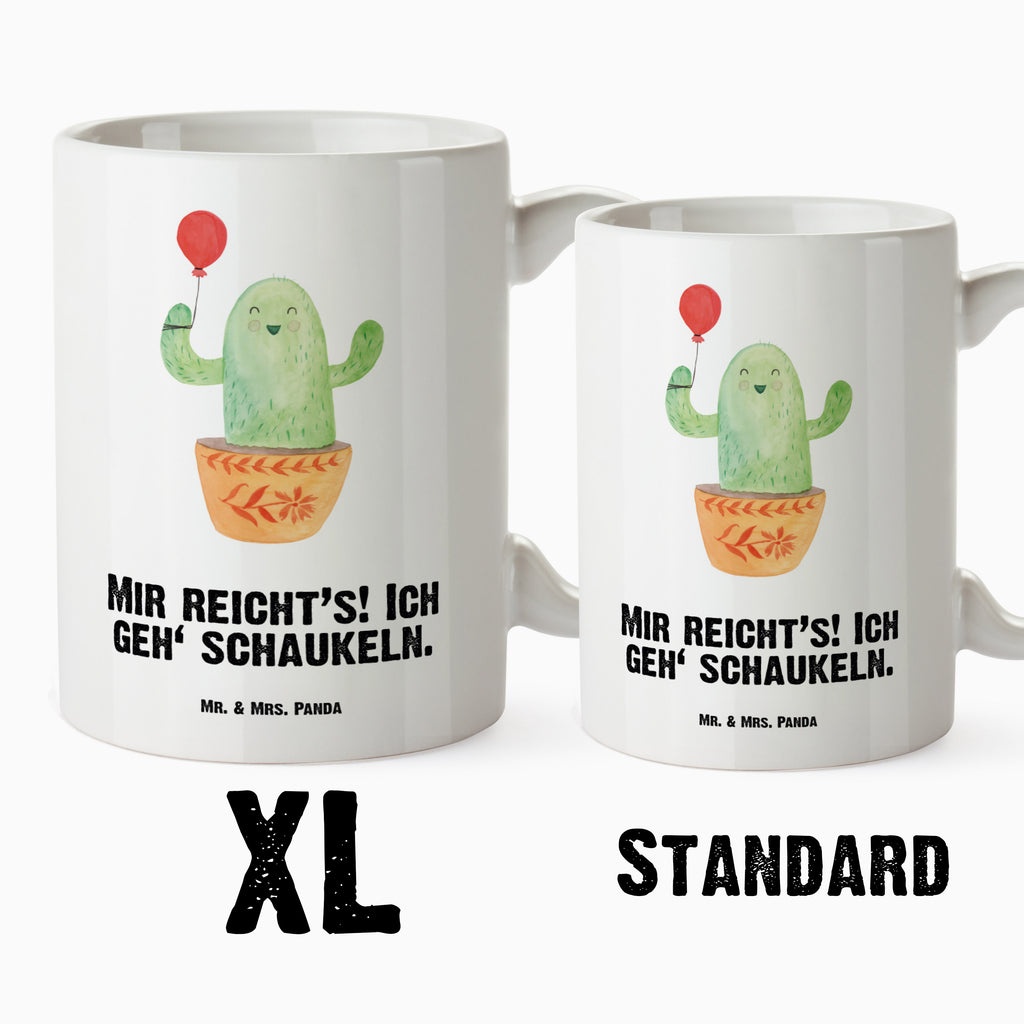 XL Tasse Kaktus Luftballon XL Tasse, Große Tasse, Grosse Kaffeetasse, XL Becher, XL Teetasse, spülmaschinenfest, Jumbo Tasse, Groß, Kaktus, Kakteen, Luftballon, Neustart, Freude, Büro, Stress, Büroalltag, Freundin, Freund, Ausbildung, Prüfung