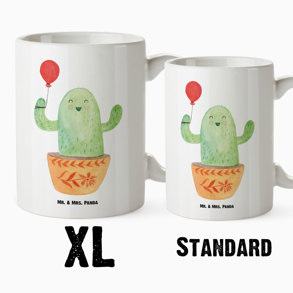XL Tasse Kaktus Luftballon XL Tasse, Große Tasse, Grosse Kaffeetasse, XL Becher, XL Teetasse, spülmaschinenfest, Jumbo Tasse, Groß, Kaktus, Kakteen, Luftballon, Neustart, Freude, Büro, Stress, Büroalltag, Freundin, Freund, Ausbildung, Prüfung