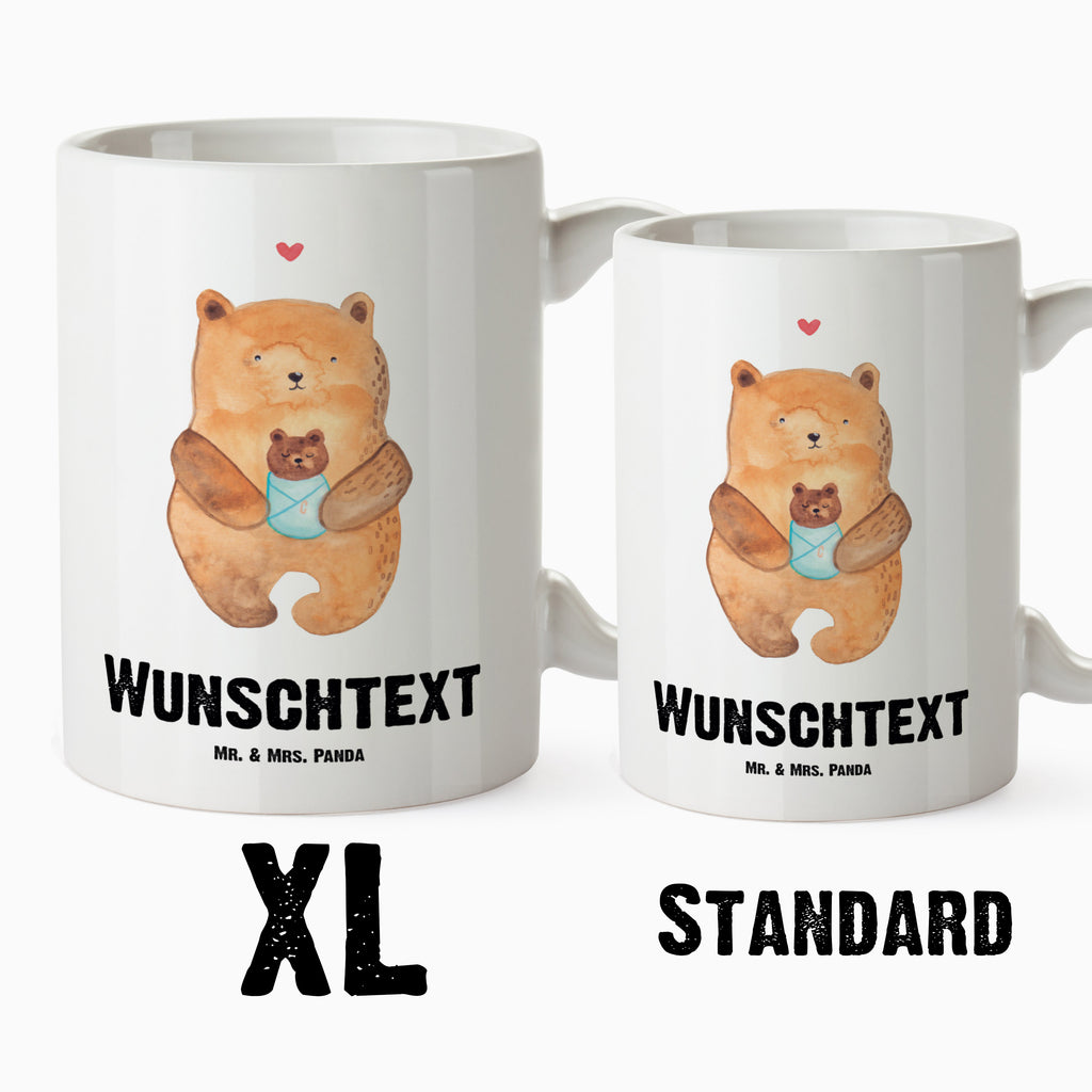 Personalisierte XL Tasse Bär mit Baby Personalisierte XL Tasse, Personalisierte Große Tasse, Personalisierte Grosse Kaffeetasse, PErsonalisierter XL Becher, XL Teetasse mit Namen, XL  Becher mit Namen, spülmaschinenfest, Jumbo Tasse, Groß, Personalisiert, XL Tasse mit Namen, XL Namenstasse, Jumbo Namenstasse, Bär, Teddy, Teddybär, Eltern, Mutter, Baby, Taufe, Geburt, Nichte, Neffe, Enkel, Enkelin, Täufling, Geburtstag, Glückwunsch
