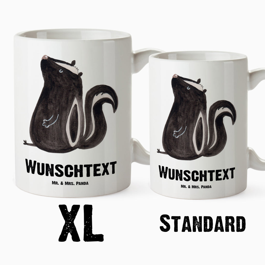 Personalisierte XL Tasse Stinktier sitzend Personalisierte XL Tasse, Personalisierte Große Tasse, Personalisierte Grosse Kaffeetasse, PErsonalisierter XL Becher, XL Teetasse mit Namen, XL  Becher mit Namen, spülmaschinenfest, Jumbo Tasse, Groß, Personalisiert, XL Tasse mit Namen, XL Namenstasse, Jumbo Namenstasse, Stinktier, Skunk, Wildtier, Raubtier, Stinker, Stinki, Spruch, Büro, Recht, Besserwisser