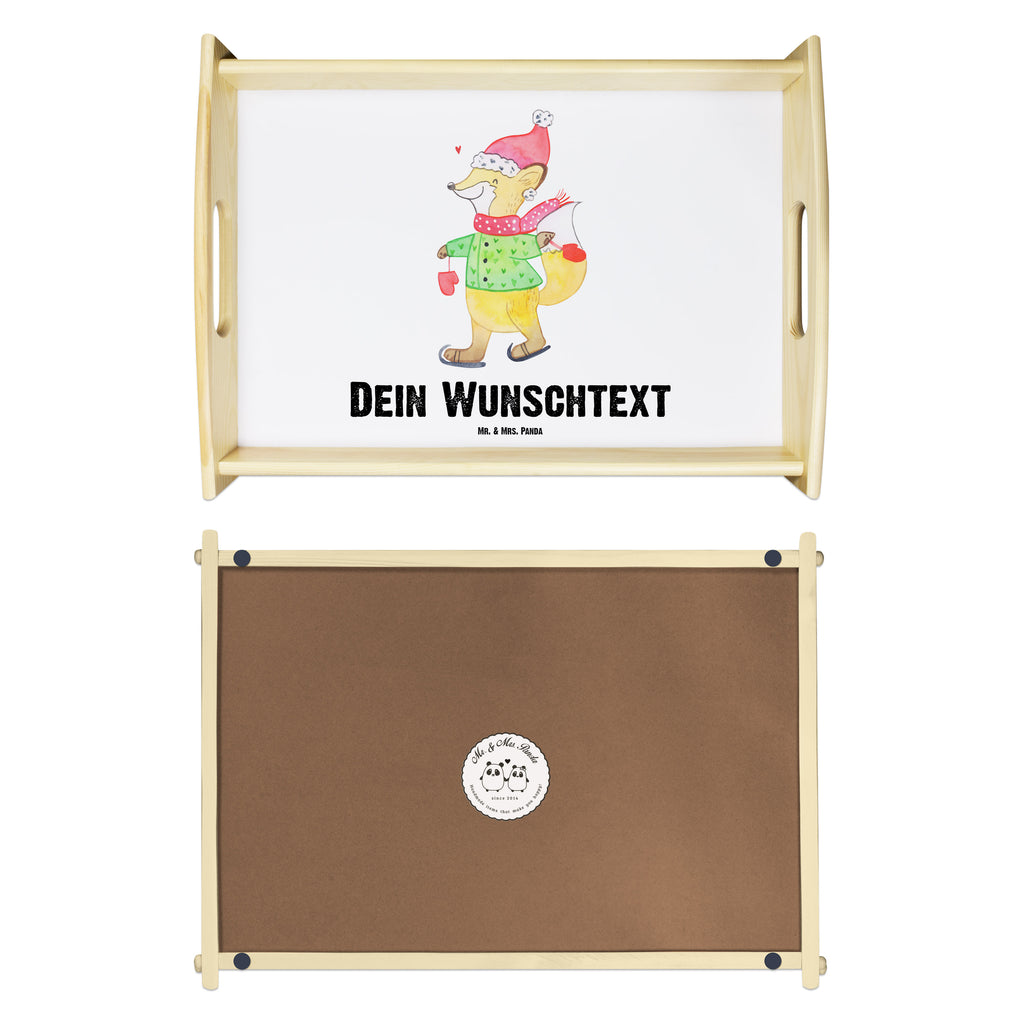 Personalisiertes Serviertablett Fuchs  Schlittschuhe Personalisiertes Serviertablett, Personalisiertes Tablett, Personalisiertes Holztablett, Personalisiertes Küchentablett, Personalisiertes Dekotablett, Personalisiertes Frühstückstablett, Serviertablett mit Namen, Tablett mit Namen, Winter, Weihnachten, Weihnachtsdeko, Nikolaus, Advent, Heiligabend, Wintermotiv, Weihnachtsmann, Weihnachtstage, Weihnachtsbaum, Tannenbaum, Weihnachtszeit