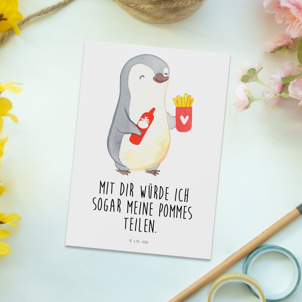 Postkarte Pinguin Pommes Geschenkkarte, Grußkarte, Karte, Einladung, Ansichtskarte, Geburtstagskarte, Einladungskarte, Dankeskarte, Liebe, Partner, Freund, Freundin, Ehemann, Ehefrau, Heiraten, Verlobung, Heiratsantrag, Liebesgeschenk, Jahrestag, Hocheitstag, Valentinstag, Geschenk für Frauen, Hochzeitstag, Mitbringsel, Geschenk für Freundin, Geschenk für Partner, Liebesbeweis, für Männer, für Ehemann