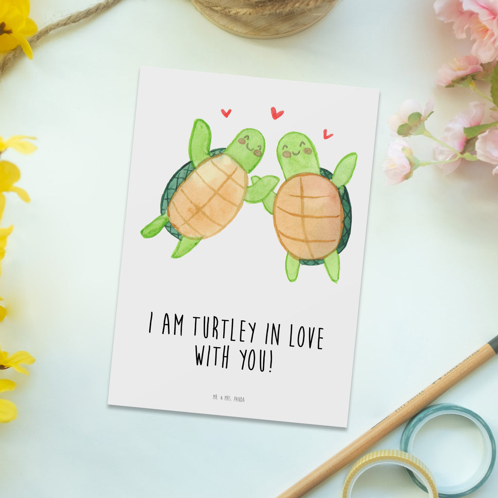 Postkarte Schildkröten Paar Geschenkkarte, Grußkarte, Karte, Einladung, Ansichtskarte, Geburtstagskarte, Einladungskarte, Liebe, Partner, Freund, Freundin, Ehemann, Ehefrau, Heiraten, Verlobung, Heiratsantrag, Liebesgeschenk, Jahrestag, Hocheitstag, Valentinstag, Geschenk für Frauen, Hochzeitstag, Mitbringsel, Geschenk für Freundin, Geschenk für Partner, Liebesbeweis, für Männer, für Ehemann