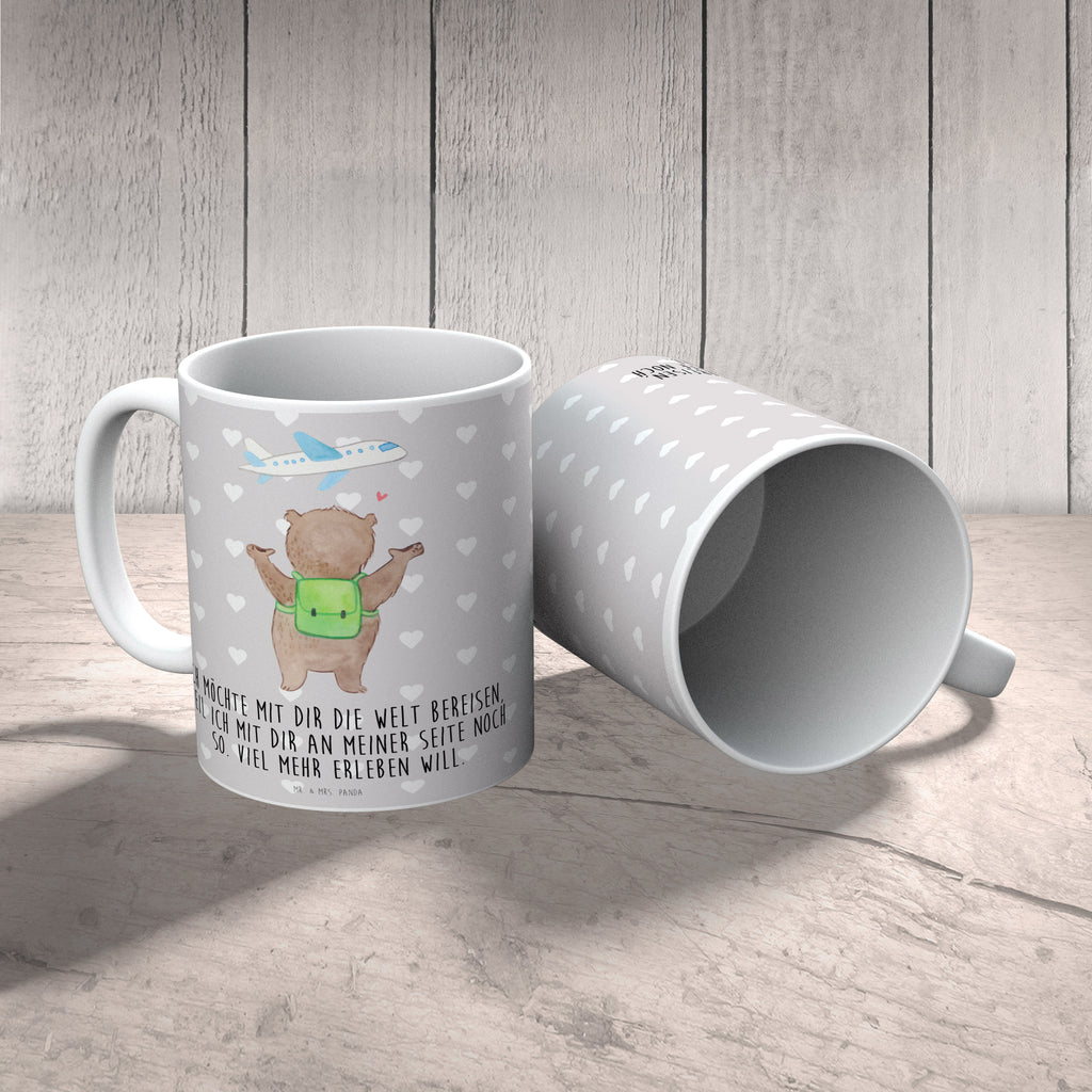 Tasse Bär Flugzeug Becher, Kaffeetasse, Kaffeebecher, Tee, Frühstück, Büro, Liebe, Partner, Freund, Freundin, Ehemann, Ehefrau, Heiraten, Verlobung, Heiratsantrag, Liebesgeschenk, Jahrestag, Hocheitstag, Valentinstag, Geschenk für Frauen, Hochzeitstag, Mitbringsel, Geschenk für Freundin, Geschenk für Partner, Liebesbeweis, für Männer, für Ehemann