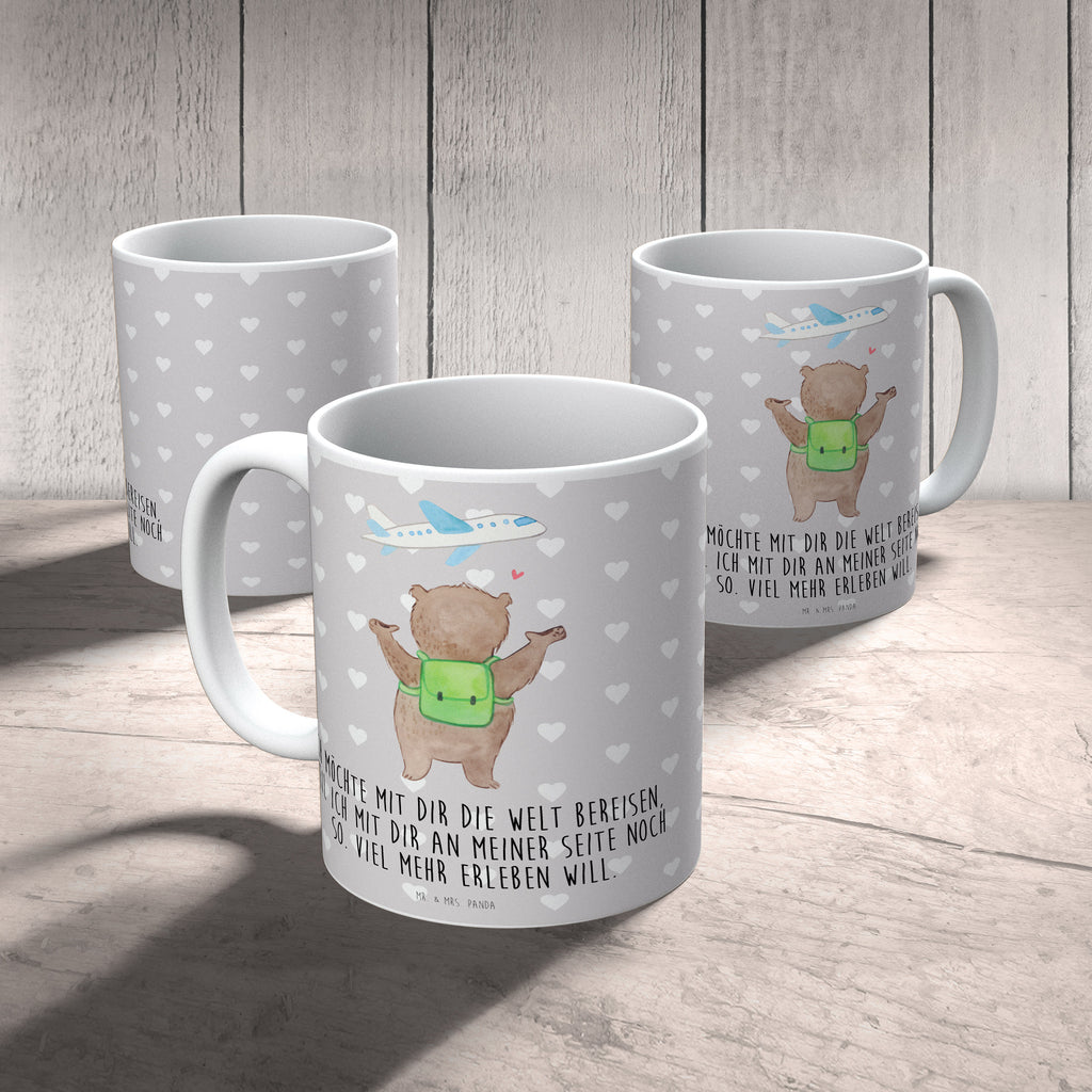 Tasse Bär Flugzeug Becher, Kaffeetasse, Kaffeebecher, Tee, Frühstück, Büro, Liebe, Partner, Freund, Freundin, Ehemann, Ehefrau, Heiraten, Verlobung, Heiratsantrag, Liebesgeschenk, Jahrestag, Hocheitstag, Valentinstag, Geschenk für Frauen, Hochzeitstag, Mitbringsel, Geschenk für Freundin, Geschenk für Partner, Liebesbeweis, für Männer, für Ehemann