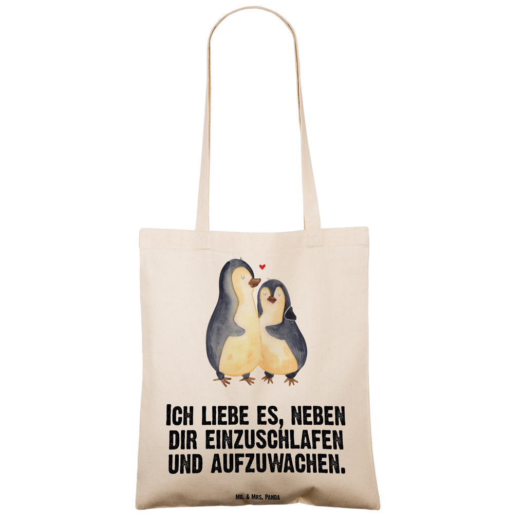 Tragetasche Pinguine Einschlafen Beuteltasche, Beutel, Einkaufstasche, Jutebeutel, Stoffbeutel, Liebe, Partner, Freund, Freundin, Ehemann, Ehefrau, Heiraten, Verlobung, Heiratsantrag, Liebesgeschenk, Jahrestag, Hocheitstag, Valentinstag, Geschenk für Frauen, Hochzeitstag, Mitbringsel, Geschenk für Freundin, Geschenk für Partner, Liebesbeweis, für Männer, für Ehemann