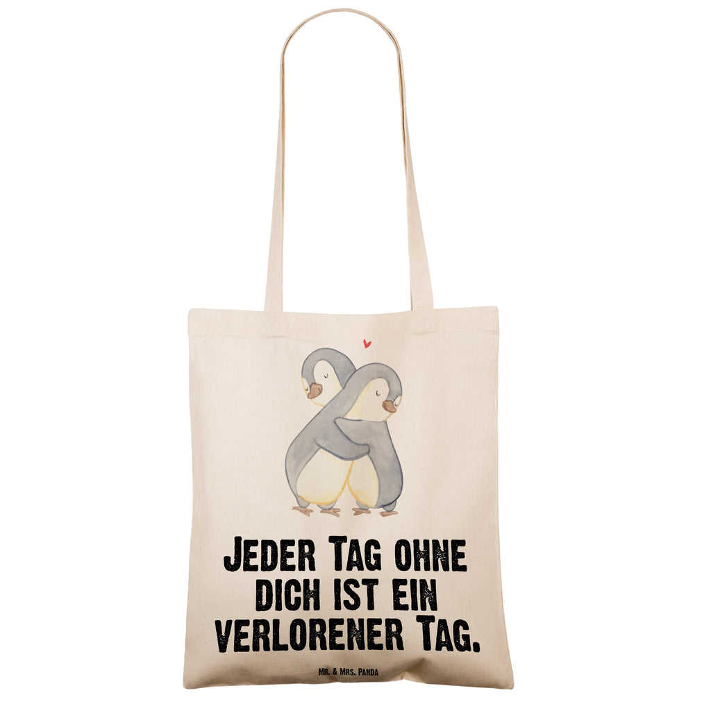 Tragetasche Pinguine Kuscheln Beuteltasche, Beutel, Einkaufstasche, Jutebeutel, Stoffbeutel, Liebe, Partner, Freund, Freundin, Ehemann, Ehefrau, Heiraten, Verlobung, Heiratsantrag, Liebesgeschenk, Jahrestag, Hocheitstag, Valentinstag, Geschenk für Frauen, Hochzeitstag, Mitbringsel, Geschenk für Freundin, Geschenk für Partner, Liebesbeweis, für Männer, für Ehemann
