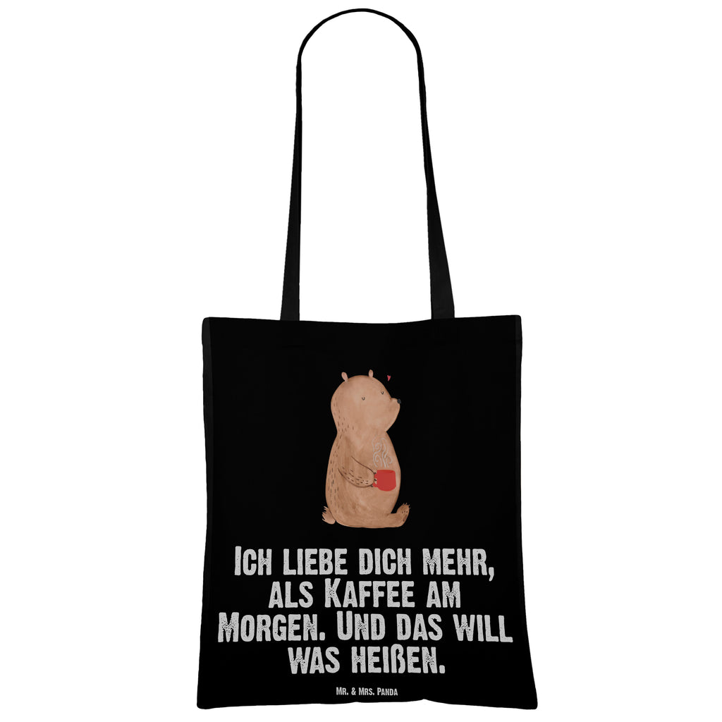 Tragetasche Bär Morgenkaffee Beuteltasche, Beutel, Einkaufstasche, Jutebeutel, Stoffbeutel, Liebe, Partner, Freund, Freundin, Ehemann, Ehefrau, Heiraten, Verlobung, Heiratsantrag, Liebesgeschenk, Jahrestag, Hocheitstag, Valentinstag, Geschenk für Frauen, Hochzeitstag, Mitbringsel, Geschenk für Freundin, Geschenk für Partner, Liebesbeweis, für Männer, für Ehemann