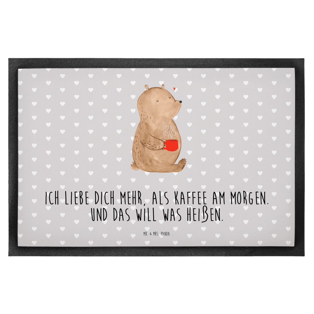 Fußmatte Bär Morgenkaffee Valentinstag, Geschenk für Frauen, Liebesgeschenk, Jahrestag, Hochzeitstag, Mitbringsel, Geschenk für Freundin, Geschenk für Partner, Freund, Liebesbeweis, für Männer, für Ehemann Türvorleger, Schmutzmatte, Fußabtreter, Matte, Schmutzfänger, Fußabstreifer, Schmutzfangmatte, Türmatte, Motivfußmatte,  Haustürmatte, Vorleger  Liebe,  Partner, Freund, Freundin, Ehemann, Ehefrau, Heiraten, Verlobung, Heiratsantrag, Liebesgeschenk, Jahrestag, Hocheitstag