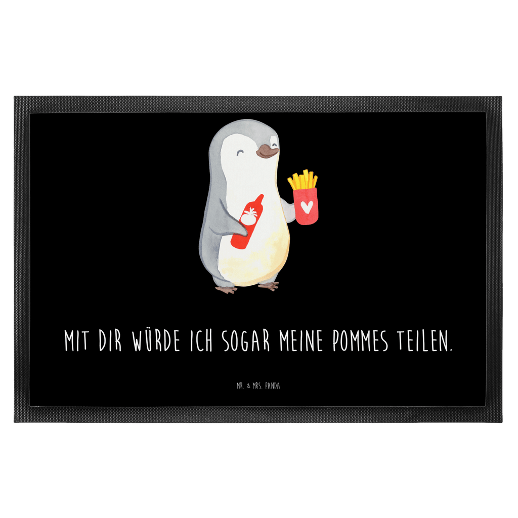 Fußmatte Pinguin Pommes Türvorleger, Schmutzmatte, Fußabtreter, Matte, Schmutzfänger, Fußabstreifer, Schmutzfangmatte, Türmatte, Motivfußmatte, Haustürmatte, Vorleger, Liebe, Partner, Freund, Freundin, Ehemann, Ehefrau, Heiraten, Verlobung, Heiratsantrag, Liebesgeschenk, Jahrestag, Hocheitstag, Valentinstag, Geschenk für Frauen, Hochzeitstag, Mitbringsel, Geschenk für Freundin, Geschenk für Partner, Liebesbeweis, für Männer, für Ehemann