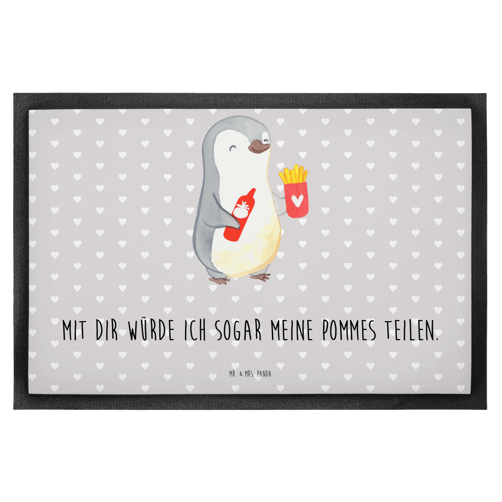 Fußmatte Pinguin Pommes Türvorleger, Schmutzmatte, Fußabtreter, Matte, Schmutzfänger, Fußabstreifer, Schmutzfangmatte, Türmatte, Motivfußmatte, Haustürmatte, Vorleger, Liebe, Partner, Freund, Freundin, Ehemann, Ehefrau, Heiraten, Verlobung, Heiratsantrag, Liebesgeschenk, Jahrestag, Hocheitstag, Valentinstag, Geschenk für Frauen, Hochzeitstag, Mitbringsel, Geschenk für Freundin, Geschenk für Partner, Liebesbeweis, für Männer, für Ehemann