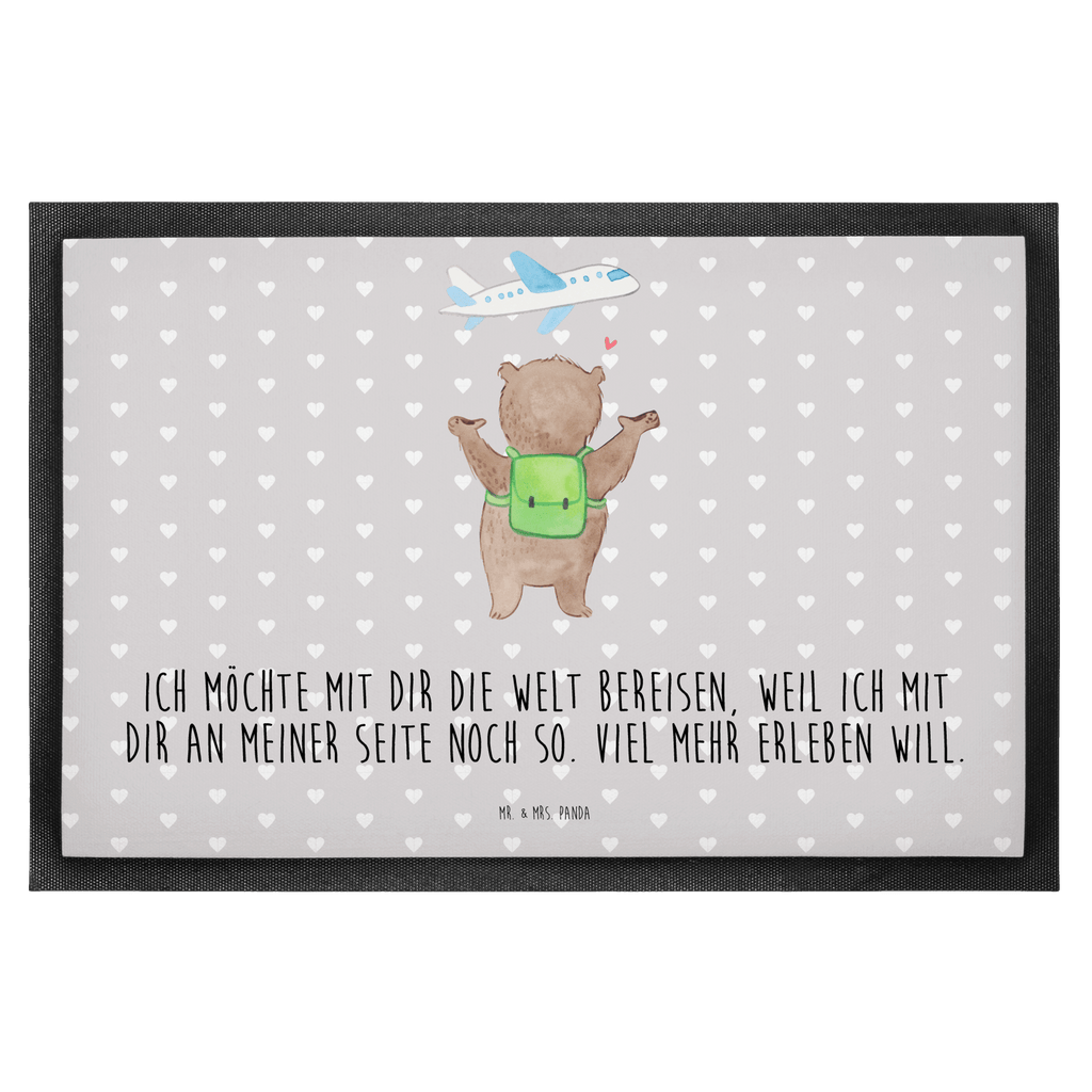 Fußmatte Bär Flugzeug Valentinstag, Geschenk für Frauen, Liebesgeschenk, Jahrestag, Hochzeitstag, Mitbringsel, Geschenk für Freundin, Geschenk für Partner, Freund, Liebesbeweis, für Männer, für Ehemann Türvorleger, Schmutzmatte, Fußabtreter, Matte, Schmutzfänger, Fußabstreifer, Schmutzfangmatte, Türmatte, Motivfußmatte,  Haustürmatte, Vorleger  Liebe,  Partner, Freund, Freundin, Ehemann, Ehefrau, Heiraten, Verlobung, Heiratsantrag, Liebesgeschenk, Jahrestag, Hocheitstag