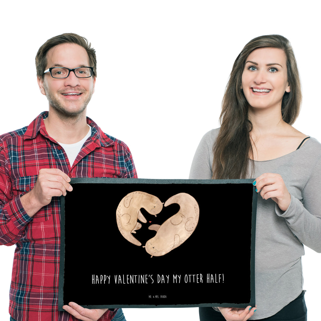 Fußmatte Otter Valentine Türvorleger, Schmutzmatte, Fußabtreter, Matte, Schmutzfänger, Fußabstreifer, Schmutzfangmatte, Türmatte, Motivfußmatte, Haustürmatte, Vorleger, Liebe, Partner, Freund, Freundin, Ehemann, Ehefrau, Heiraten, Verlobung, Heiratsantrag, Liebesgeschenk, Jahrestag, Hocheitstag, Valentinstag, Geschenk für Frauen, Hochzeitstag, Mitbringsel, Geschenk für Freundin, Geschenk für Partner, Liebesbeweis, für Männer, für Ehemann