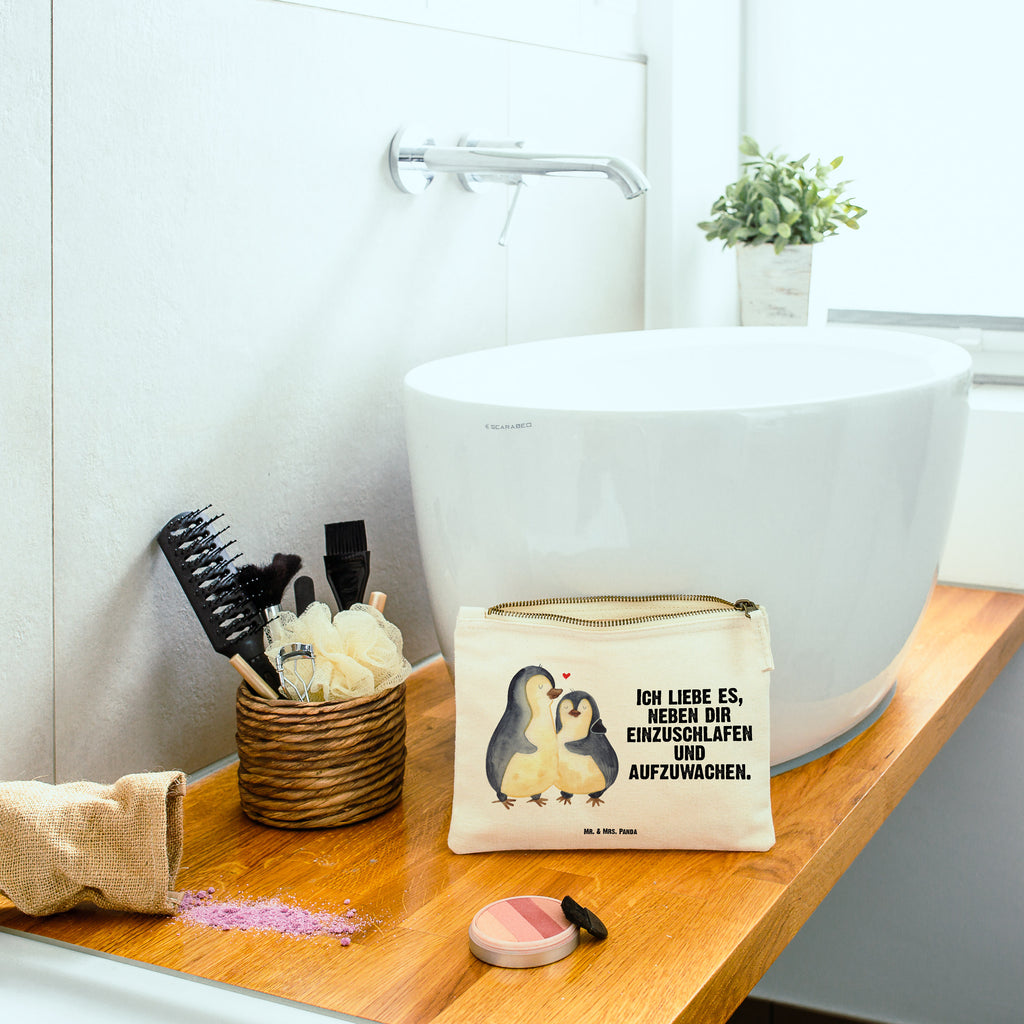 Schminktasche Pinguine Einschlafen Valentinstag, Geschenk für Frauen, Liebesgeschenk, Jahrestag, Hochzeitstag, Mitbringsel, Geschenk für Freundin, Geschenk für Partner, Freund, Liebesbeweis, für Männer, für Ehemann Schminktasche, Kosmetiktasche, Kosmetikbeutel, Stiftemäppchen, Etui, Federmappe, Makeup, XXL, Schminketui, Kosmetiketui, Schlamperetui  Liebe,  Partner, Freund, Freundin, Ehemann, Ehefrau, Heiraten, Verlobung, Heiratsantrag, Liebesgeschenk, Jahrestag, Hocheitstag