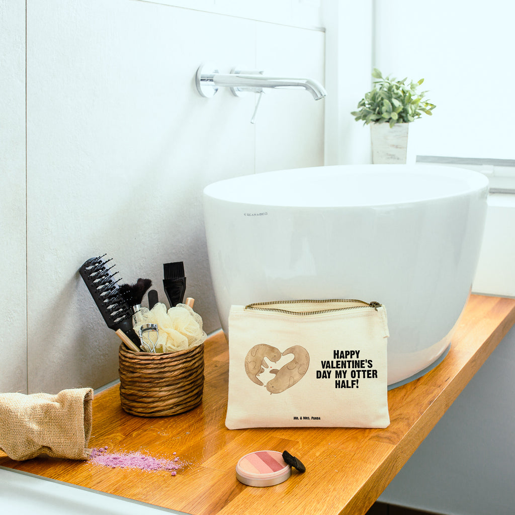 Schminktasche Otter Valentine Valentinstag, Geschenk für Frauen, Liebesgeschenk, Jahrestag, Hochzeitstag, Mitbringsel, Geschenk für Freundin, Geschenk für Partner, Freund, Liebesbeweis, für Männer, für Ehemann Schminktasche, Kosmetiktasche, Kosmetikbeutel, Stiftemäppchen, Etui, Federmappe, Makeup, XXL, Schminketui, Kosmetiketui, Schlamperetui  Liebe,  Partner, Freund, Freundin, Ehemann, Ehefrau, Heiraten, Verlobung, Heiratsantrag, Liebesgeschenk, Jahrestag, Hocheitstag