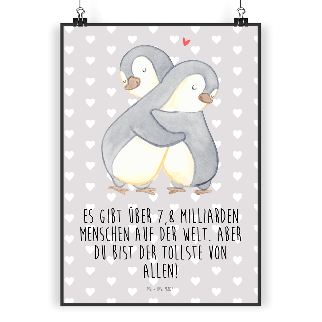 Poster Pinguine Kuscheln Poster, Wandposter, Bild, Wanddeko, Küchenposter, Kinderposter, Wanddeko Bild, Raumdekoration, Wanddekoration, Handgemaltes Poster, Mr. & Mrs. Panda Poster, Designposter, Kunstdruck, Posterdruck, Liebe, Partner, Freund, Freundin, Ehemann, Ehefrau, Heiraten, Verlobung, Heiratsantrag, Liebesgeschenk, Jahrestag, Hocheitstag, Valentinstag, Geschenk für Frauen, Hochzeitstag, Mitbringsel, Geschenk für Freundin, Geschenk für Partner, Liebesbeweis, für Männer, für Ehemann