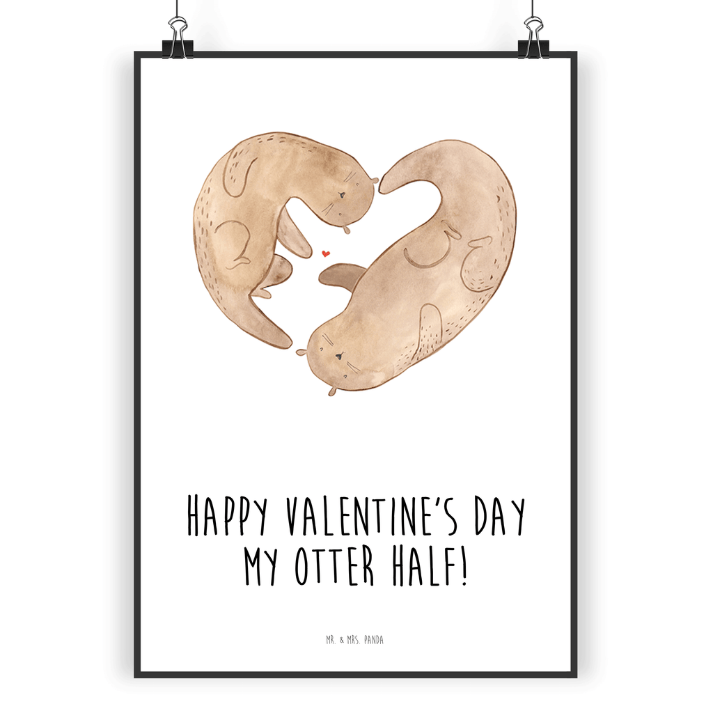 Poster Otter Valentine Poster, Wandposter, Bild, Wanddeko, Küchenposter, Kinderposter, Wanddeko Bild, Raumdekoration, Wanddekoration, Handgemaltes Poster, Mr. & Mrs. Panda Poster, Designposter, Kunstdruck, Posterdruck, Liebe, Partner, Freund, Freundin, Ehemann, Ehefrau, Heiraten, Verlobung, Heiratsantrag, Liebesgeschenk, Jahrestag, Hocheitstag, Valentinstag, Geschenk für Frauen, Hochzeitstag, Mitbringsel, Geschenk für Freundin, Geschenk für Partner, Liebesbeweis, für Männer, für Ehemann
