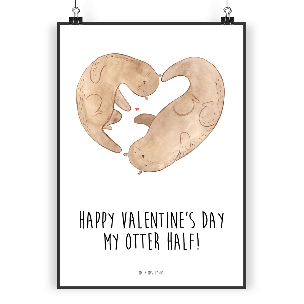 Poster Otter Valentine Poster, Wandposter, Bild, Wanddeko, Küchenposter, Kinderposter, Wanddeko Bild, Raumdekoration, Wanddekoration, Handgemaltes Poster, Mr. & Mrs. Panda Poster, Designposter, Kunstdruck, Posterdruck, Liebe, Partner, Freund, Freundin, Ehemann, Ehefrau, Heiraten, Verlobung, Heiratsantrag, Liebesgeschenk, Jahrestag, Hocheitstag, Valentinstag, Geschenk für Frauen, Hochzeitstag, Mitbringsel, Geschenk für Freundin, Geschenk für Partner, Liebesbeweis, für Männer, für Ehemann