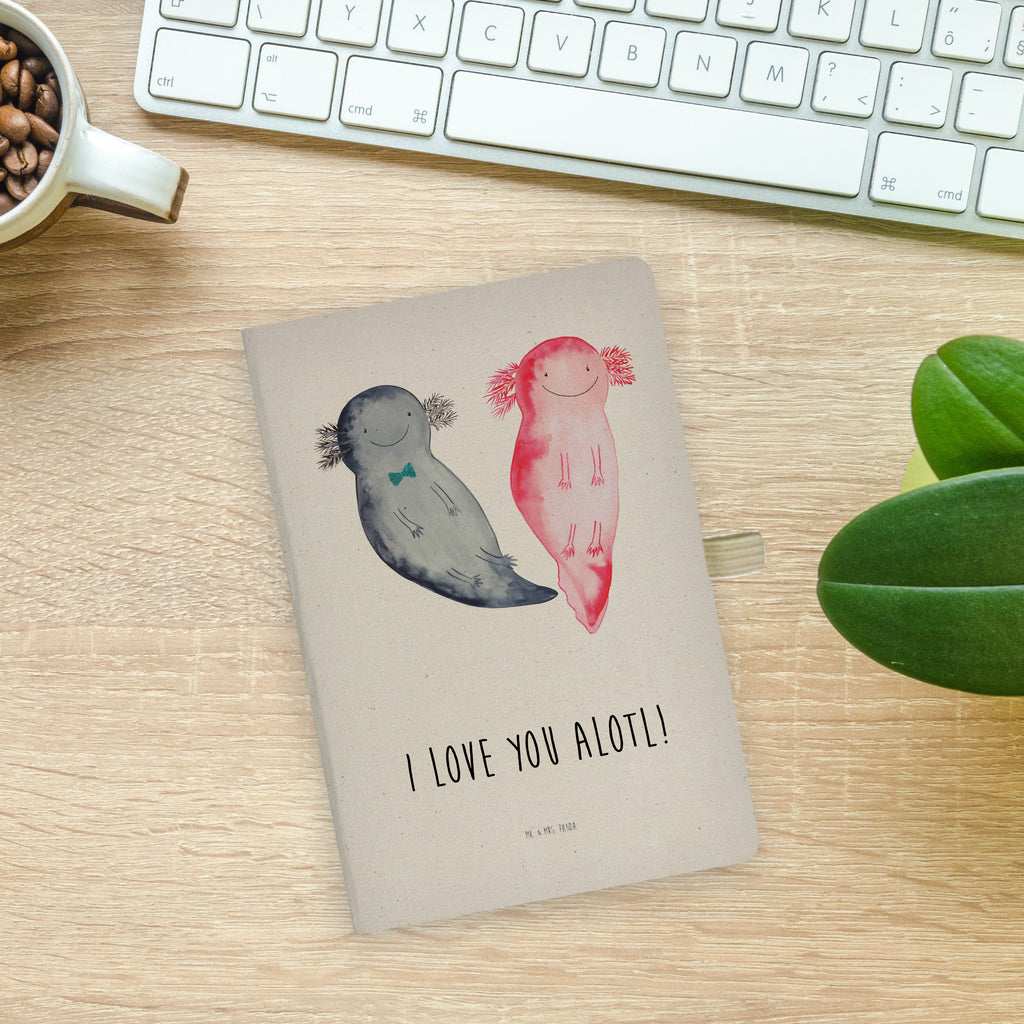 DIN A6 Baumwoll Notizbuch Axolotl Liebe Valentinstag, Geschenk für Frauen, Liebesgeschenk, Jahrestag, Hochzeitstag, Mitbringsel, Geschenk für Freundin, Geschenk für Partner, Freund, Liebesbeweis, für Männer, für Ehemann Notizen, Eintragebuch, Tagebuch, Notizblock, Adressbuch, Journal, Kladde, Skizzenbuch, Notizheft, Schreibbuch, Schreibheft  Liebe,  Partner, Freund, Freundin, Ehemann, Ehefrau, Heiraten, Verlobung, Heiratsantrag, Liebesgeschenk, Jahrestag, Hocheitstag