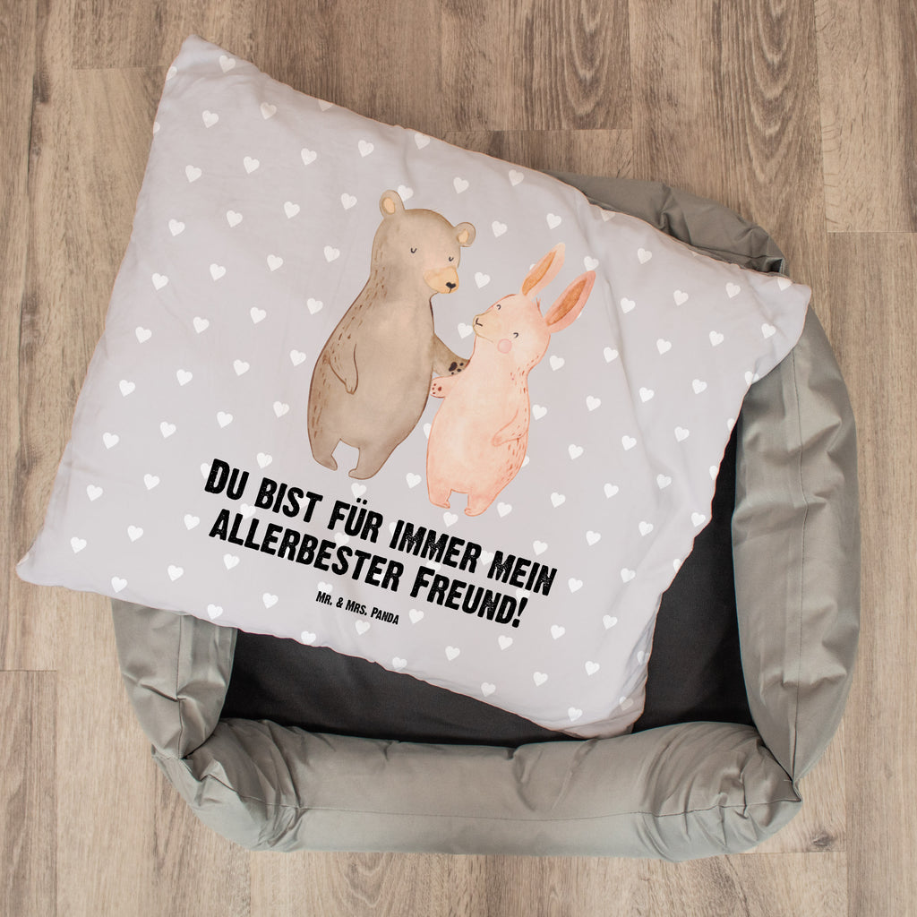 Hundebett Bär Hase Umarmen Hundebett, Hundeliege, Liegeplatz, Hund, Hundekörbchen, Körbchen, Tierbett, Hundebett Luxus, Hundekissen, Hundesofa, Hundeschlafplatz, Hundebettchen, Hundemöbel, Hundedecke, Liebe, Partner, Freund, Freundin, Ehemann, Ehefrau, Heiraten, Verlobung, Heiratsantrag, Liebesgeschenk, Jahrestag, Hocheitstag, Freunde, bester Freund, Hase, Bär, Bärchen, best friends