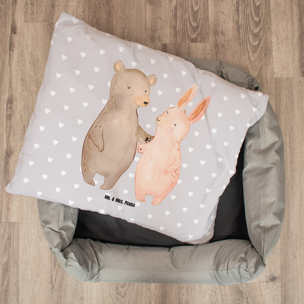 Hundebett Bär Hase Umarmen Hundebett, Hundeliege, Liegeplatz, Hund, Hundekörbchen, Körbchen, Tierbett, Hundebett Luxus, Hundekissen, Hundesofa, Hundeschlafplatz, Hundebettchen, Hundemöbel, Hundedecke, Liebe, Partner, Freund, Freundin, Ehemann, Ehefrau, Heiraten, Verlobung, Heiratsantrag, Liebesgeschenk, Jahrestag, Hocheitstag, Freunde, bester Freund, Hase, Bär, Bärchen, best friends