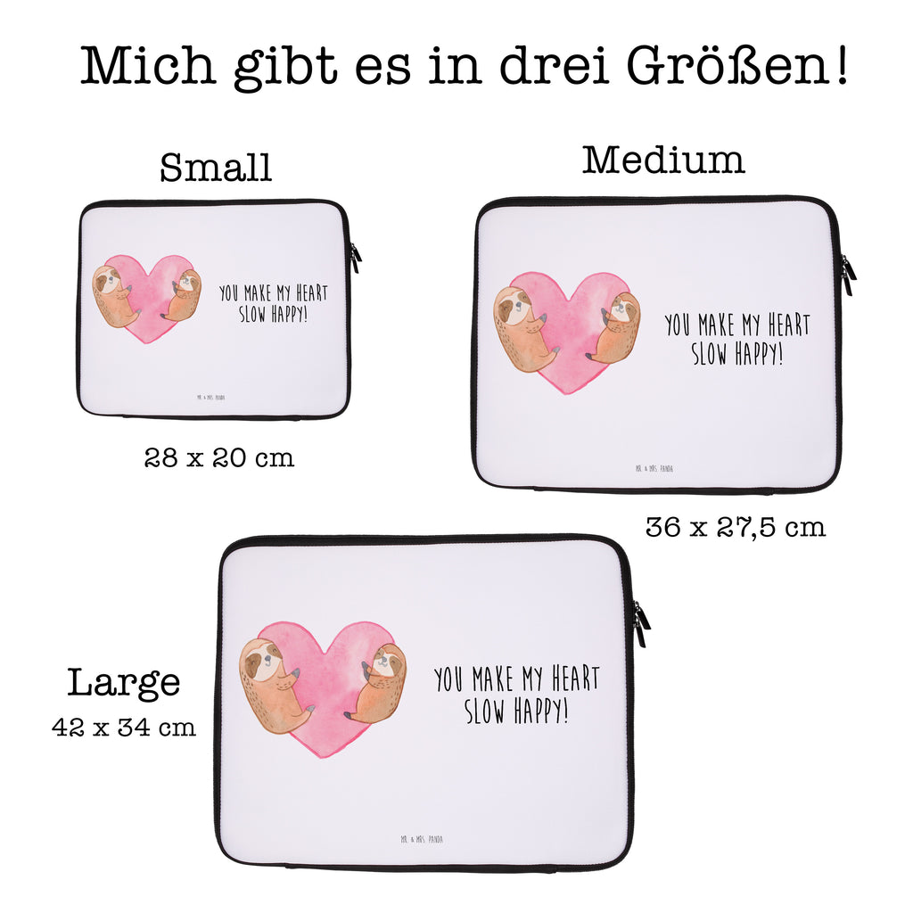 20 x 28 Notebook Tasche  Faultiere Herz