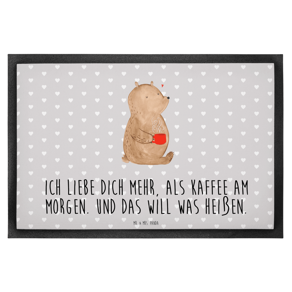 Fußmatte Bär Morgenkaffee Valentinstag, Geschenk für Frauen, Liebesgeschenk, Jahrestag, Hochzeitstag, Mitbringsel, Geschenk für Freundin, Geschenk für Partner, Freund, Liebesbeweis, für Männer, für Ehemann Türvorleger, Schmutzmatte, Fußabtreter, Matte, Schmutzfänger, Fußabstreifer, Schmutzfangmatte, Türmatte, Motivfußmatte,  Haustürmatte, Vorleger  Liebe,  Partner, Freund, Freundin, Ehemann, Ehefrau, Heiraten, Verlobung, Heiratsantrag, Liebesgeschenk, Jahrestag, Hocheitstag