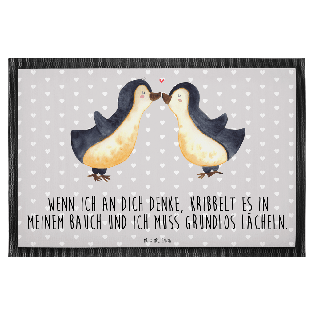Fußmatte Pinguine Kuss Türvorleger, Schmutzmatte, Fußabtreter, Matte, Schmutzfänger, Fußabstreifer, Schmutzfangmatte, Türmatte, Motivfußmatte, Haustürmatte, Vorleger, Liebe, Partner, Freund, Freundin, Ehemann, Ehefrau, Heiraten, Verlobung, Heiratsantrag, Liebesgeschenk, Jahrestag, Hocheitstag, Valentinstag, Geschenk für Frauen, Hochzeitstag, Mitbringsel, Geschenk für Freundin, Geschenk für Partner, Liebesbeweis, für Männer, für Ehemann