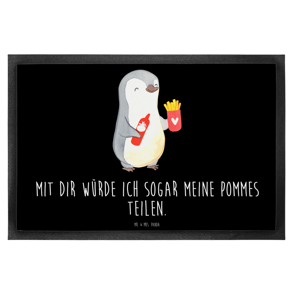 Fußmatte Pinguin Pommes Türvorleger, Schmutzmatte, Fußabtreter, Matte, Schmutzfänger, Fußabstreifer, Schmutzfangmatte, Türmatte, Motivfußmatte, Haustürmatte, Vorleger, Liebe, Partner, Freund, Freundin, Ehemann, Ehefrau, Heiraten, Verlobung, Heiratsantrag, Liebesgeschenk, Jahrestag, Hocheitstag, Valentinstag, Geschenk für Frauen, Hochzeitstag, Mitbringsel, Geschenk für Freundin, Geschenk für Partner, Liebesbeweis, für Männer, für Ehemann