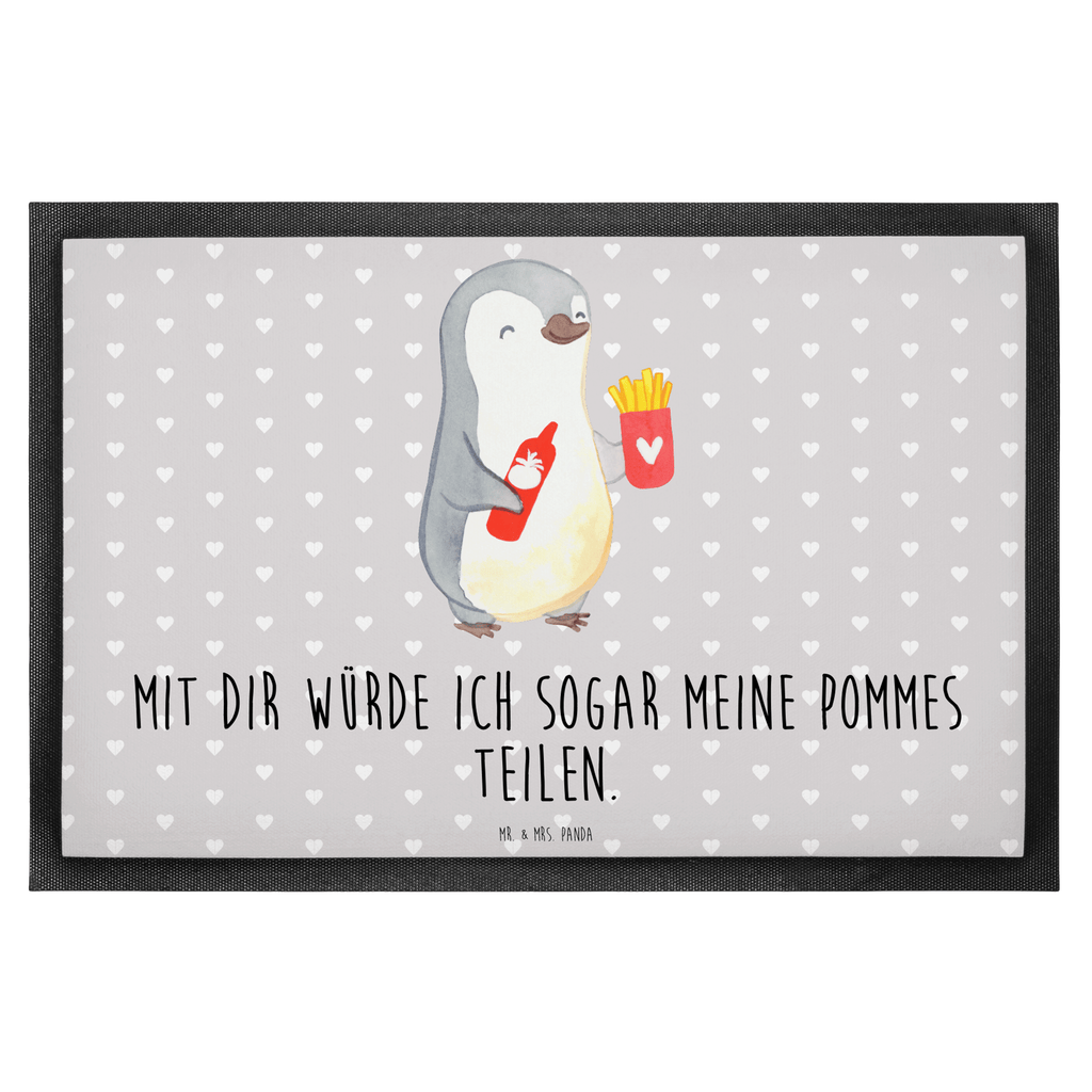 Fußmatte Pinguin Pommes Türvorleger, Schmutzmatte, Fußabtreter, Matte, Schmutzfänger, Fußabstreifer, Schmutzfangmatte, Türmatte, Motivfußmatte, Haustürmatte, Vorleger, Liebe, Partner, Freund, Freundin, Ehemann, Ehefrau, Heiraten, Verlobung, Heiratsantrag, Liebesgeschenk, Jahrestag, Hocheitstag, Valentinstag, Geschenk für Frauen, Hochzeitstag, Mitbringsel, Geschenk für Freundin, Geschenk für Partner, Liebesbeweis, für Männer, für Ehemann