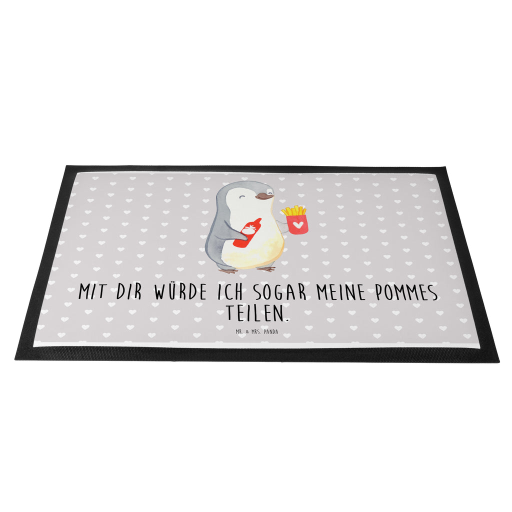 Fußmatte Pinguin Pommes Türvorleger, Schmutzmatte, Fußabtreter, Matte, Schmutzfänger, Fußabstreifer, Schmutzfangmatte, Türmatte, Motivfußmatte, Haustürmatte, Vorleger, Liebe, Partner, Freund, Freundin, Ehemann, Ehefrau, Heiraten, Verlobung, Heiratsantrag, Liebesgeschenk, Jahrestag, Hocheitstag, Valentinstag, Geschenk für Frauen, Hochzeitstag, Mitbringsel, Geschenk für Freundin, Geschenk für Partner, Liebesbeweis, für Männer, für Ehemann