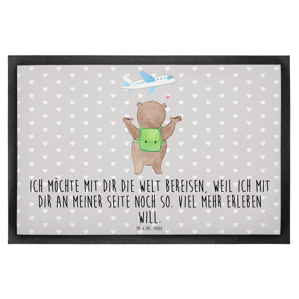 Fußmatte Bär Flugzeug Valentinstag, Geschenk für Frauen, Liebesgeschenk, Jahrestag, Hochzeitstag, Mitbringsel, Geschenk für Freundin, Geschenk für Partner, Freund, Liebesbeweis, für Männer, für Ehemann Türvorleger, Schmutzmatte, Fußabtreter, Matte, Schmutzfänger, Fußabstreifer, Schmutzfangmatte, Türmatte, Motivfußmatte,  Haustürmatte, Vorleger  Liebe,  Partner, Freund, Freundin, Ehemann, Ehefrau, Heiraten, Verlobung, Heiratsantrag, Liebesgeschenk, Jahrestag, Hocheitstag