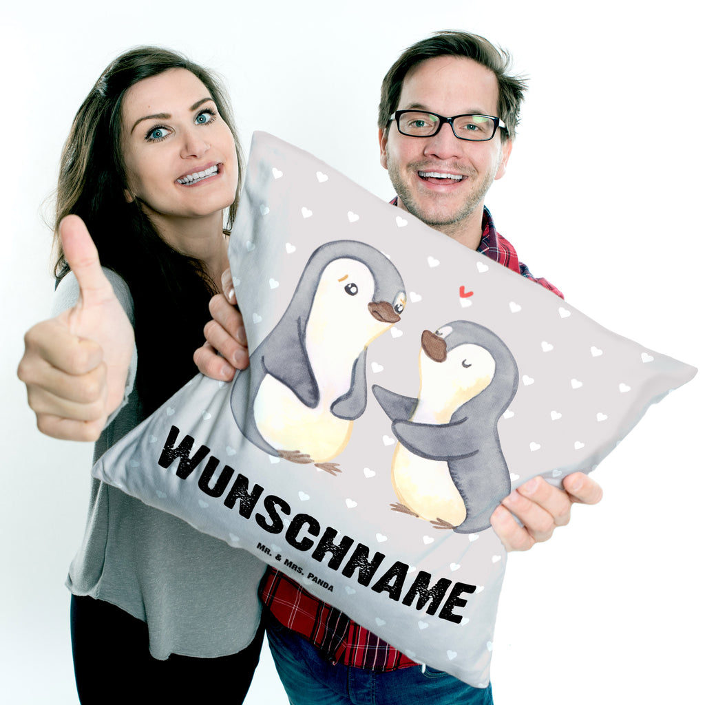 Personalisiertes Kissen Pinguine trösten Kissen, personalisiert, Name, Wunschname, bedrucken, Kopfkissen, Liebe, Partner, Freund, Freundin, Ehemann, Ehefrau, Heiraten, Verlobung, Heiratsantrag, Liebesgeschenk, Jahrestag, Hocheitstag, Valentinstag, Geschenk für Frauen, Hochzeitstag, Mitbringsel, Geschenk für Freundin, Geschenk für Partner, Liebesbeweis, für Männer, für Ehemann