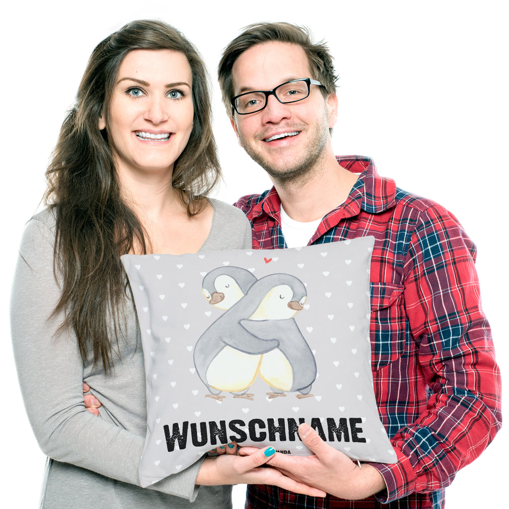 Personalisiertes Kissen Pinguine Kuscheln Kissen, personalisiert, Name, Wunschname, bedrucken, Kopfkissen, Liebe, Partner, Freund, Freundin, Ehemann, Ehefrau, Heiraten, Verlobung, Heiratsantrag, Liebesgeschenk, Jahrestag, Hocheitstag, Valentinstag, Geschenk für Frauen, Hochzeitstag, Mitbringsel, Geschenk für Freundin, Geschenk für Partner, Liebesbeweis, für Männer, für Ehemann