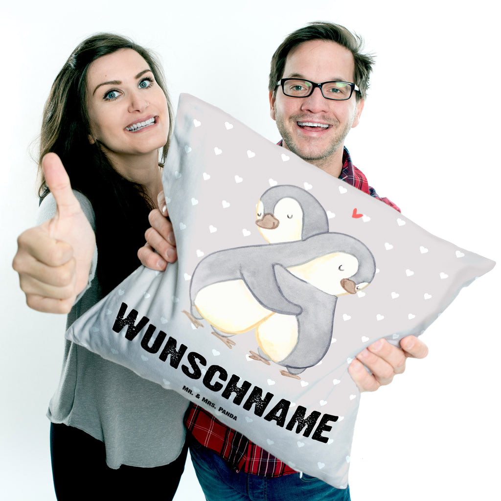Personalisiertes Kissen Pinguine Kuscheln Kissen, personalisiert, Name, Wunschname, bedrucken, Kopfkissen, Liebe, Partner, Freund, Freundin, Ehemann, Ehefrau, Heiraten, Verlobung, Heiratsantrag, Liebesgeschenk, Jahrestag, Hocheitstag, Valentinstag, Geschenk für Frauen, Hochzeitstag, Mitbringsel, Geschenk für Freundin, Geschenk für Partner, Liebesbeweis, für Männer, für Ehemann
