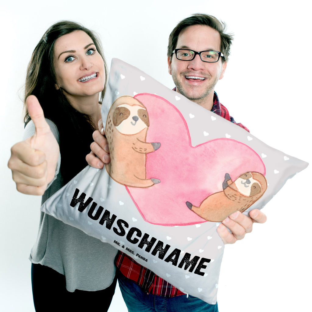 Personalisiertes Kissen Faultiere Herz Kissen, personalisiert, Name, Wunschname, bedrucken, Kopfkissen, Liebe, Partner, Freund, Freundin, Ehemann, Ehefrau, Heiraten, Verlobung, Heiratsantrag, Liebesgeschenk, Jahrestag, Hocheitstag, Valentinstag, Geschenk für Frauen, Hochzeitstag, Mitbringsel, Geschenk für Freundin, Geschenk für Partner, Liebesbeweis, für Männer, für Ehemann