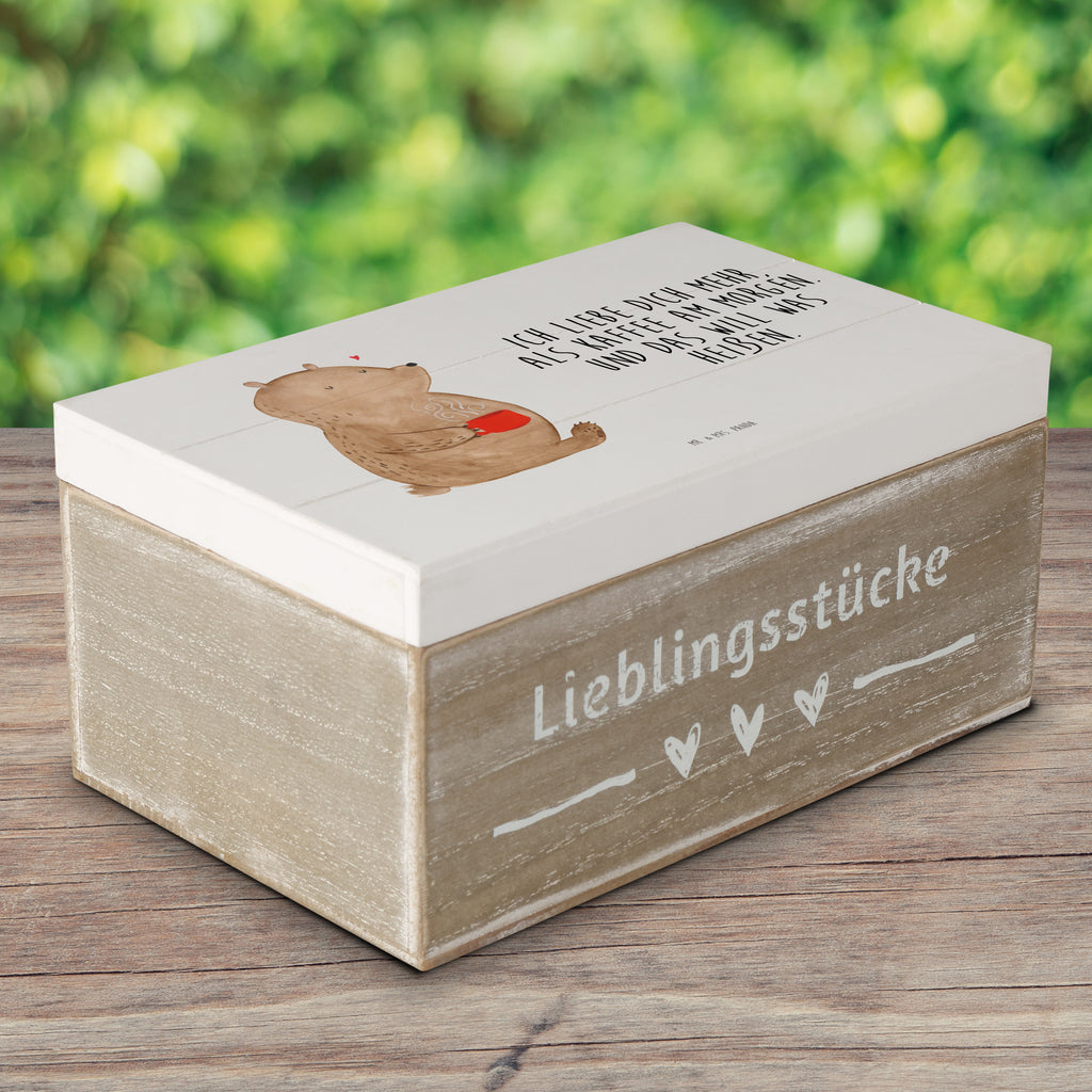 Holzkiste Bär Morgenkaffee Holzkiste, Kiste, Schatzkiste, Truhe, Schatulle, XXL, Erinnerungsbox, Erinnerungskiste, Dekokiste, Aufbewahrungsbox, Liebe, Partner, Freund, Freundin, Ehemann, Ehefrau, Heiraten, Verlobung, Heiratsantrag, Liebesgeschenk, Jahrestag, Hocheitstag, Valentinstag, Geschenk für Frauen, Hochzeitstag, Mitbringsel, Geschenk für Freundin, Geschenk für Partner, Liebesbeweis, für Männer, für Ehemann