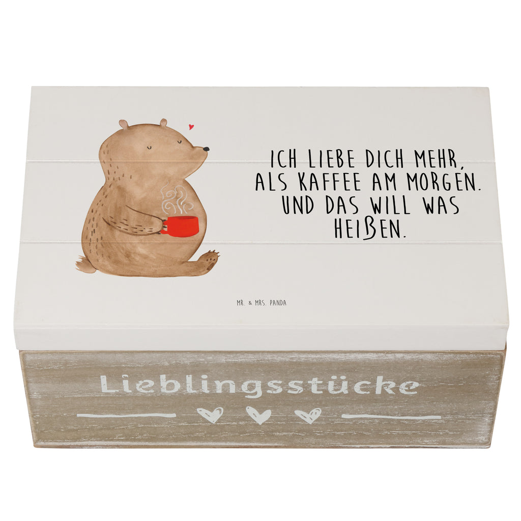 Holzkiste Bär Morgenkaffee Holzkiste, Kiste, Schatzkiste, Truhe, Schatulle, XXL, Erinnerungsbox, Erinnerungskiste, Dekokiste, Aufbewahrungsbox, Liebe, Partner, Freund, Freundin, Ehemann, Ehefrau, Heiraten, Verlobung, Heiratsantrag, Liebesgeschenk, Jahrestag, Hocheitstag, Valentinstag, Geschenk für Frauen, Hochzeitstag, Mitbringsel, Geschenk für Freundin, Geschenk für Partner, Liebesbeweis, für Männer, für Ehemann