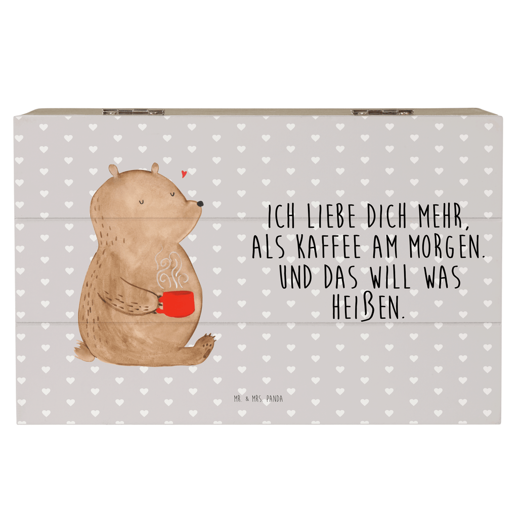 Holzkiste Bär Morgenkaffee Holzkiste, Kiste, Schatzkiste, Truhe, Schatulle, XXL, Erinnerungsbox, Erinnerungskiste, Dekokiste, Aufbewahrungsbox, Liebe, Partner, Freund, Freundin, Ehemann, Ehefrau, Heiraten, Verlobung, Heiratsantrag, Liebesgeschenk, Jahrestag, Hocheitstag, Valentinstag, Geschenk für Frauen, Hochzeitstag, Mitbringsel, Geschenk für Freundin, Geschenk für Partner, Liebesbeweis, für Männer, für Ehemann