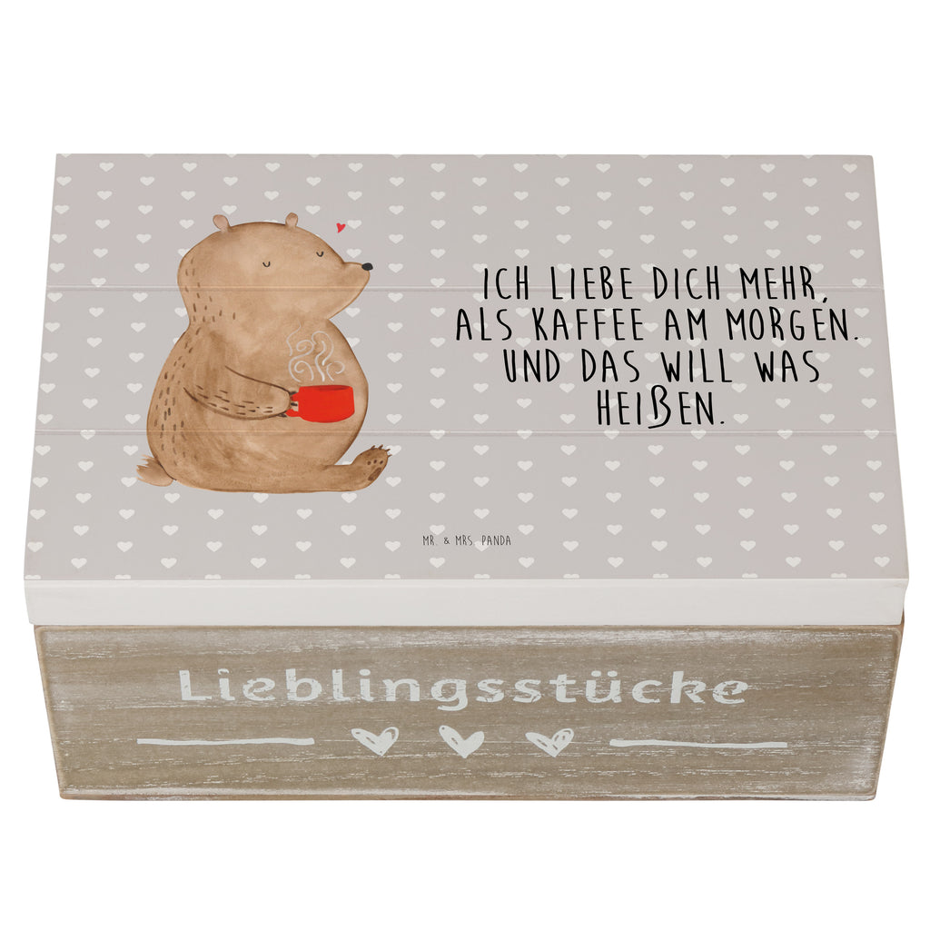 Holzkiste Bär Morgenkaffee Holzkiste, Kiste, Schatzkiste, Truhe, Schatulle, XXL, Erinnerungsbox, Erinnerungskiste, Dekokiste, Aufbewahrungsbox, Liebe, Partner, Freund, Freundin, Ehemann, Ehefrau, Heiraten, Verlobung, Heiratsantrag, Liebesgeschenk, Jahrestag, Hocheitstag, Valentinstag, Geschenk für Frauen, Hochzeitstag, Mitbringsel, Geschenk für Freundin, Geschenk für Partner, Liebesbeweis, für Männer, für Ehemann