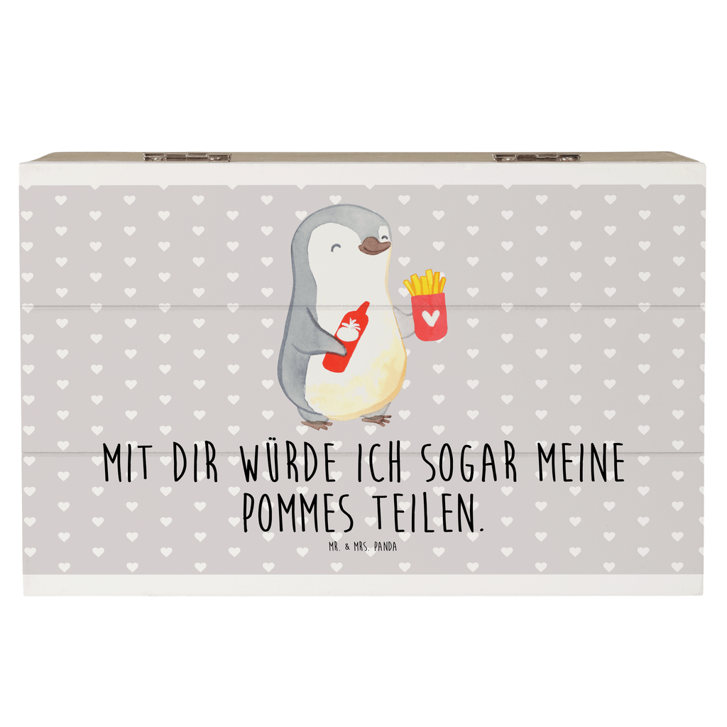 Holzkiste Pinguin Pommes Valentinstag, Geschenk für Frauen, Liebesgeschenk, Jahrestag, Hochzeitstag, Mitbringsel, Geschenk für Freundin, Geschenk für Partner, Freund, Liebesbeweis, für Männer, für Ehemann Holzkiste, Kiste, Schatzkiste, Truhe, Schatulle, XXL,  Erinnerungsbox, Erinnerungskiste, Dekokiste, Aufbewahrungsbox  Liebe,  Partner, Freund, Freundin, Ehemann, Ehefrau, Heiraten, Verlobung, Heiratsantrag, Liebesgeschenk, Jahrestag, Hocheitstag