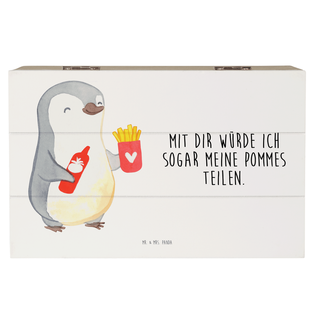 Holzkiste Pinguin Pommes Valentinstag, Geschenk für Frauen, Liebesgeschenk, Jahrestag, Hochzeitstag, Mitbringsel, Geschenk für Freundin, Geschenk für Partner, Freund, Liebesbeweis, für Männer, für Ehemann Holzkiste, Kiste, Schatzkiste, Truhe, Schatulle, XXL,  Erinnerungsbox, Erinnerungskiste, Dekokiste, Aufbewahrungsbox  Liebe,  Partner, Freund, Freundin, Ehemann, Ehefrau, Heiraten, Verlobung, Heiratsantrag, Liebesgeschenk, Jahrestag, Hocheitstag
