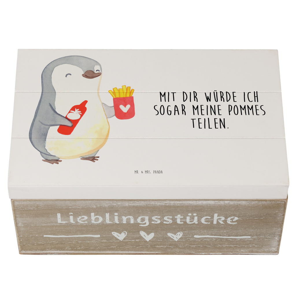 Holzkiste Pinguin Pommes Valentinstag, Geschenk für Frauen, Liebesgeschenk, Jahrestag, Hochzeitstag, Mitbringsel, Geschenk für Freundin, Geschenk für Partner, Freund, Liebesbeweis, für Männer, für Ehemann Holzkiste, Kiste, Schatzkiste, Truhe, Schatulle, XXL,  Erinnerungsbox, Erinnerungskiste, Dekokiste, Aufbewahrungsbox  Liebe,  Partner, Freund, Freundin, Ehemann, Ehefrau, Heiraten, Verlobung, Heiratsantrag, Liebesgeschenk, Jahrestag, Hocheitstag