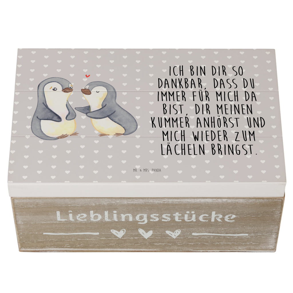 Holzkiste Pinguine trösten Holzkiste, Kiste, Schatzkiste, Truhe, Schatulle, XXL, Erinnerungsbox, Erinnerungskiste, Dekokiste, Aufbewahrungsbox, Liebe, Partner, Freund, Freundin, Ehemann, Ehefrau, Heiraten, Verlobung, Heiratsantrag, Liebesgeschenk, Jahrestag, Hocheitstag, Valentinstag, Geschenk für Frauen, Hochzeitstag, Mitbringsel, Geschenk für Freundin, Geschenk für Partner, Liebesbeweis, für Männer, für Ehemann