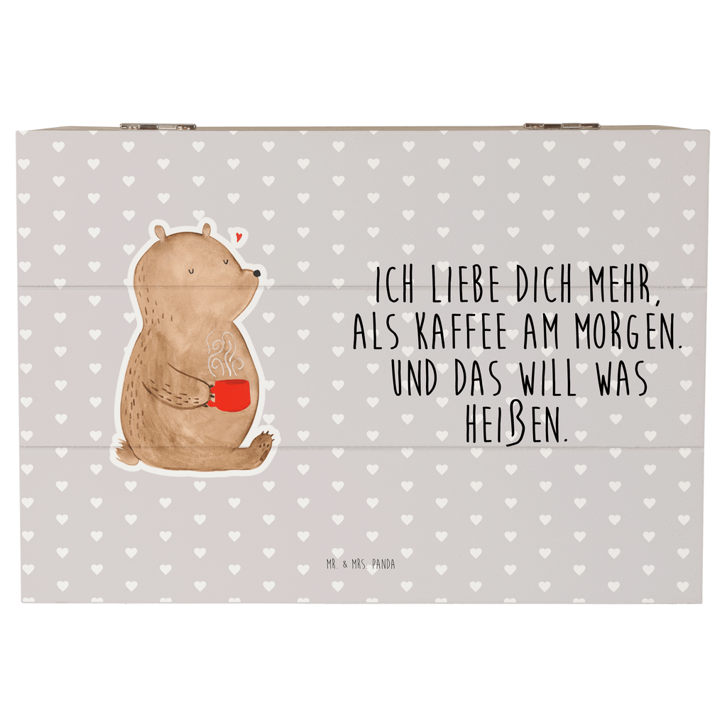 Holzkiste Bär Morgenkaffee Holzkiste, Kiste, Schatzkiste, Truhe, Schatulle, XXL, Erinnerungsbox, Erinnerungskiste, Dekokiste, Aufbewahrungsbox, Liebe, Partner, Freund, Freundin, Ehemann, Ehefrau, Heiraten, Verlobung, Heiratsantrag, Liebesgeschenk, Jahrestag, Hocheitstag, Valentinstag, Geschenk für Frauen, Hochzeitstag, Mitbringsel, Geschenk für Freundin, Geschenk für Partner, Liebesbeweis, für Männer, für Ehemann