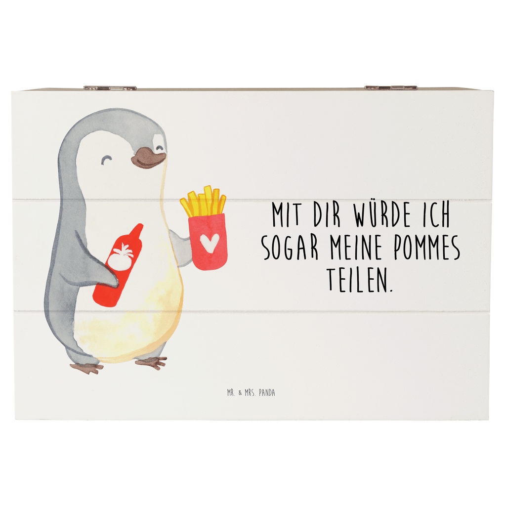 Holzkiste Pinguin Pommes Valentinstag, Geschenk für Frauen, Liebesgeschenk, Jahrestag, Hochzeitstag, Mitbringsel, Geschenk für Freundin, Geschenk für Partner, Freund, Liebesbeweis, für Männer, für Ehemann Holzkiste, Kiste, Schatzkiste, Truhe, Schatulle, XXL,  Erinnerungsbox, Erinnerungskiste, Dekokiste, Aufbewahrungsbox  Liebe,  Partner, Freund, Freundin, Ehemann, Ehefrau, Heiraten, Verlobung, Heiratsantrag, Liebesgeschenk, Jahrestag, Hocheitstag