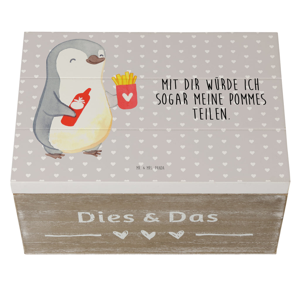 Holzkiste Pinguin Pommes Valentinstag, Geschenk für Frauen, Liebesgeschenk, Jahrestag, Hochzeitstag, Mitbringsel, Geschenk für Freundin, Geschenk für Partner, Freund, Liebesbeweis, für Männer, für Ehemann Holzkiste, Kiste, Schatzkiste, Truhe, Schatulle, XXL,  Erinnerungsbox, Erinnerungskiste, Dekokiste, Aufbewahrungsbox  Liebe,  Partner, Freund, Freundin, Ehemann, Ehefrau, Heiraten, Verlobung, Heiratsantrag, Liebesgeschenk, Jahrestag, Hocheitstag