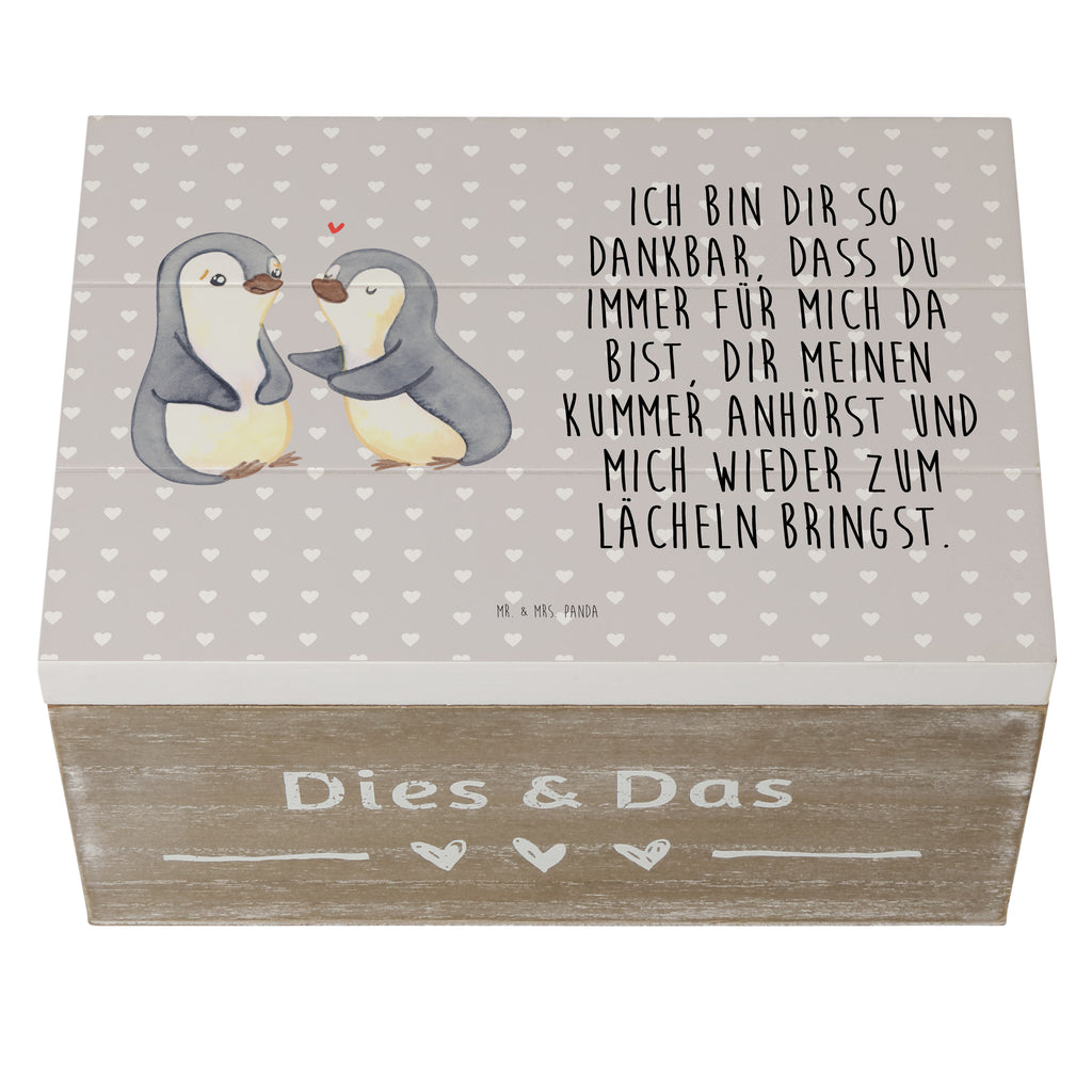Holzkiste Pinguine trösten Holzkiste, Kiste, Schatzkiste, Truhe, Schatulle, XXL, Erinnerungsbox, Erinnerungskiste, Dekokiste, Aufbewahrungsbox, Liebe, Partner, Freund, Freundin, Ehemann, Ehefrau, Heiraten, Verlobung, Heiratsantrag, Liebesgeschenk, Jahrestag, Hocheitstag, Valentinstag, Geschenk für Frauen, Hochzeitstag, Mitbringsel, Geschenk für Freundin, Geschenk für Partner, Liebesbeweis, für Männer, für Ehemann
